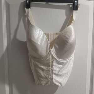 Chic Ivory Floral Bustier